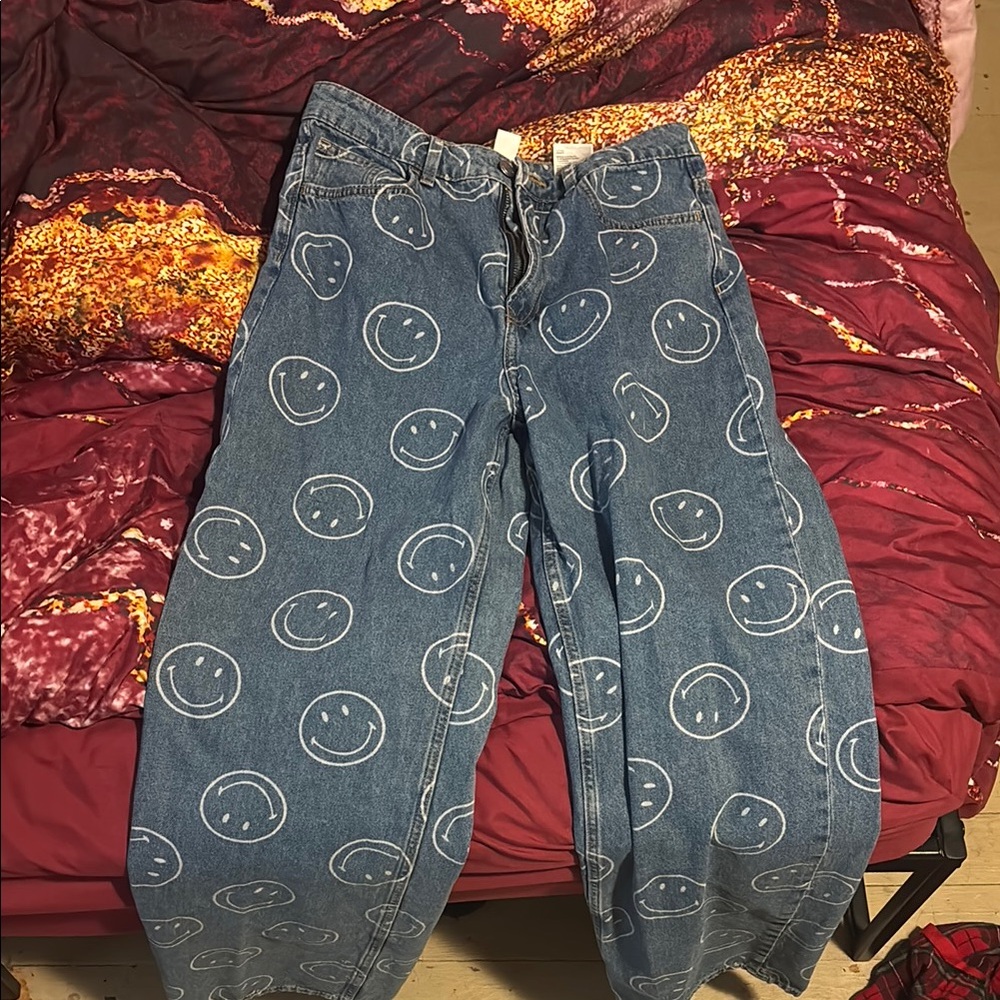 H&M Smiley Face Blue Jeans